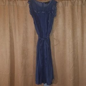 Sleeveless Chambray Dress